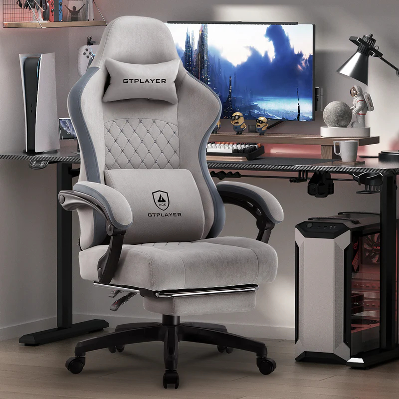 GTGAMING เก้าอี้เกมมิ่ง Gaming Chair เก้าอี้ gaming เทคโนโลยีใหม่ผ้าระบายอากาศ ที่วางแขนแบบยกได้