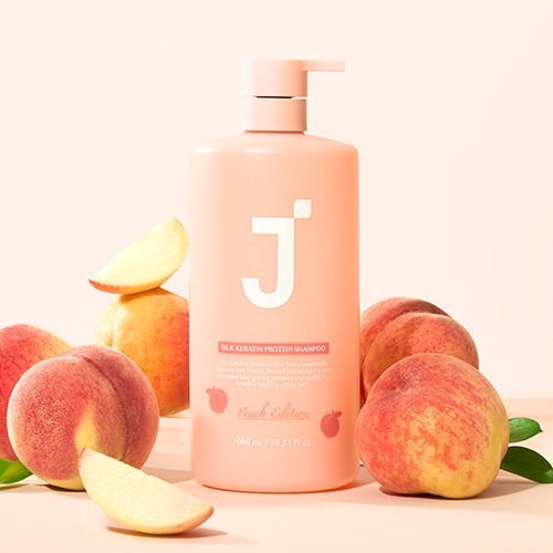 Jsoop : Silk Keratin Peach 500มล. แชมพู เคราตินโปรตีน กลิ่นพีช บำรุงเส้นผมเสียอย่างล้ำลึก จากเกาหลี