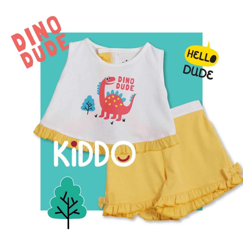 ENFANT (อองฟองต์) BSC KIDDO by Enfant ชุดเสื้อแขนกุด+กางเกงขาสั้น สำหรับเด็ก 1-2 ปี คอลเล็กชั่น DINO