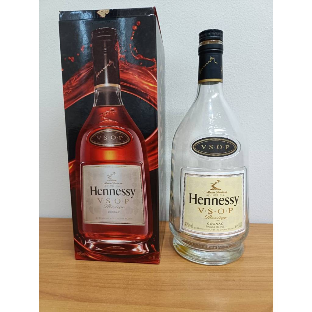 ขวด+กล่องเปล่า Hennessy Vsop ขนาด 1L