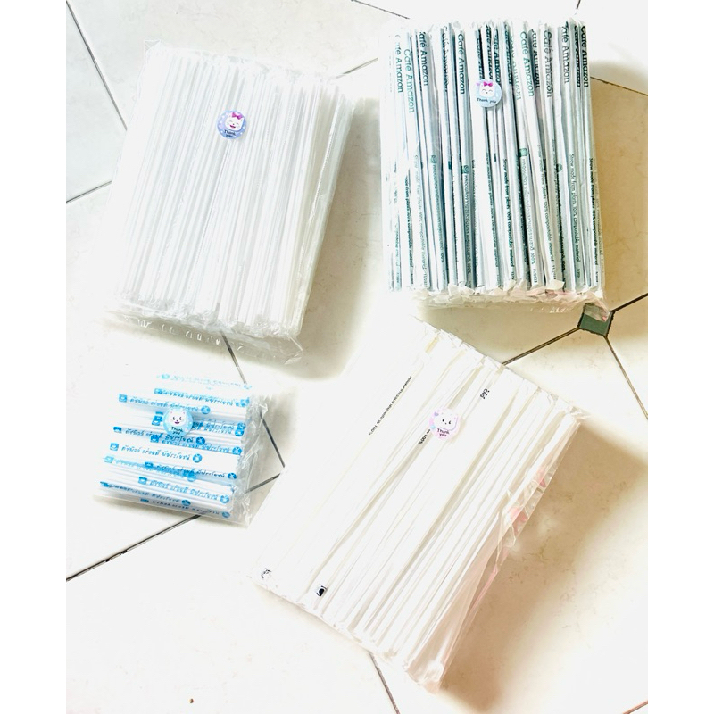 หลอดดูดน้ำ หลอดดูด แพ็คละ 100 อัน