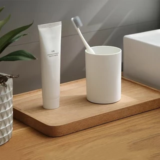 Goody Home ที่แขวนแปรงสีฟันติดผนัง ถ้วยน้ำพลาสติก ถ้วยแปรงฟัน ใส่น้ำบ้วนปาก สะดวกต่อการใช้งาน