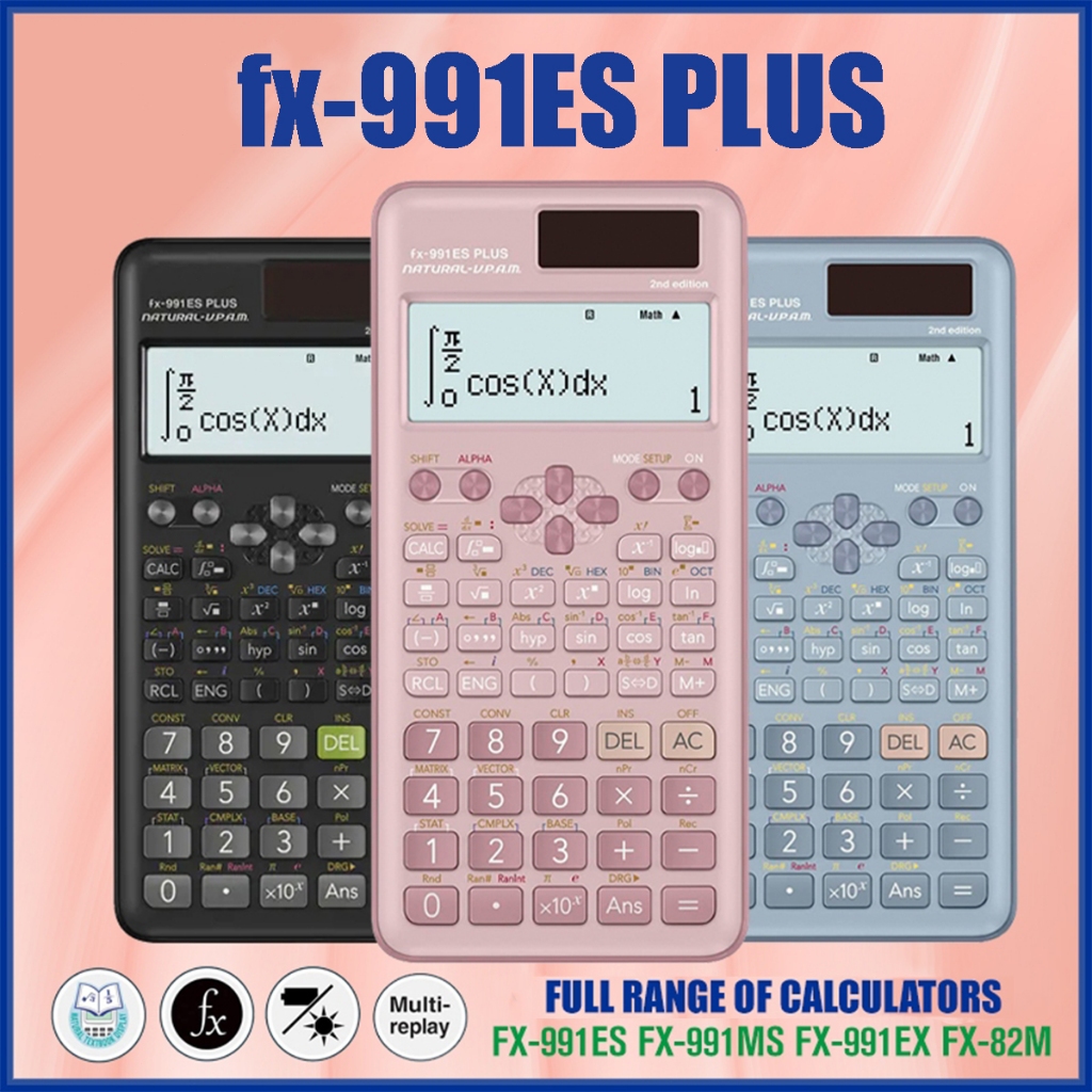 【COD】เครื่องคิดเลขวิทยาศาสตร์ Fx-991es plus 2nd Edition รุ่นใหม่! เครื่องคิดเลขวิทยาศาสตร์ ของแท้