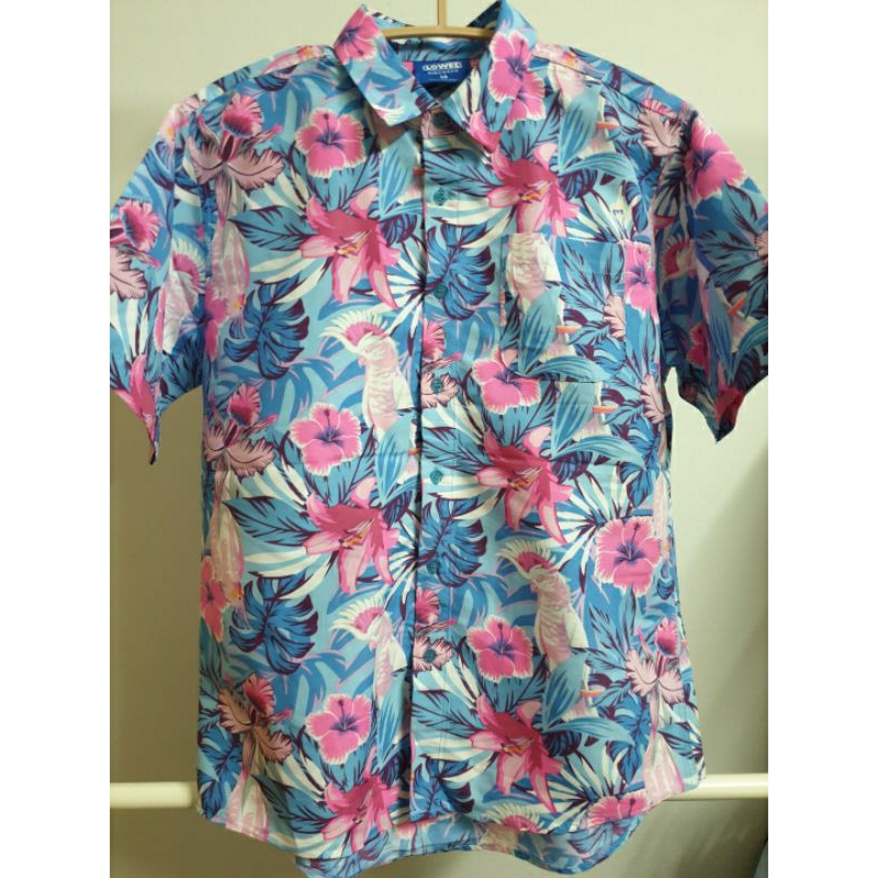เสื้อฮาวาย แบรนด์แท้ LOWES สีสด สวย ใหม่กริบ