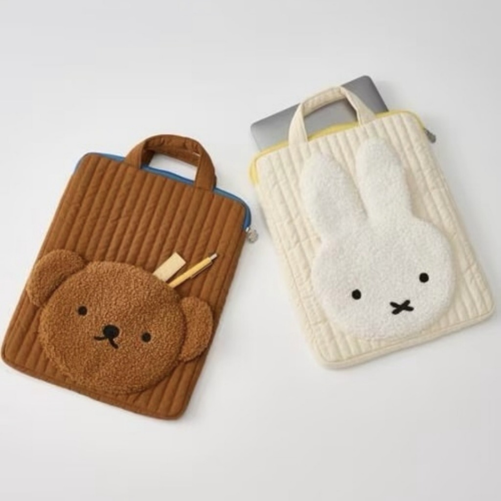 กระเป๋าถือแท็บเล็ต 11-12 นิ้ว ลายการ์ตูนกระต่ายน่ารัก | กันกระแทก พกพาง่าย สไตล์มินิมอลสุดคิ้วท์