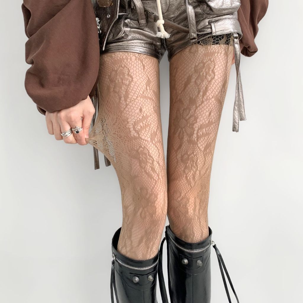 🎇Great Night🎇 ถุงน่องเซ็กซี่ ถุงเท้าลูกไม้ บางและเบา ลายดอกไม้ การออกแบบกลวง มีให้เลือกหลากหลายสี ส่งไวจากไทย - รูปที่ 6