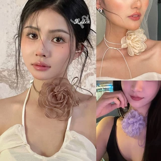 สร้อยคอ สร้อยโชคเกอร์ ดอกไม้💐 สไตล์เรโทร สวยๆ เข้ากับทุกการแต่งกาย✨
