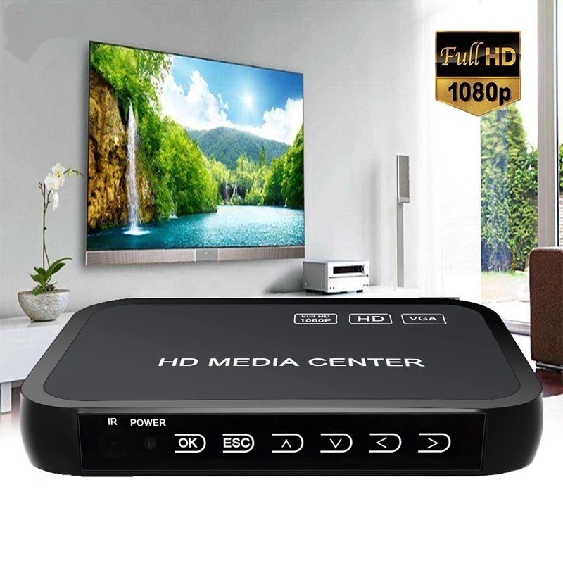 Mini Full HD 1080P H.264 MKV HDMI HDD Media Player Center USB OTG SD AV TV AVI RMVB RM HDDM3R.