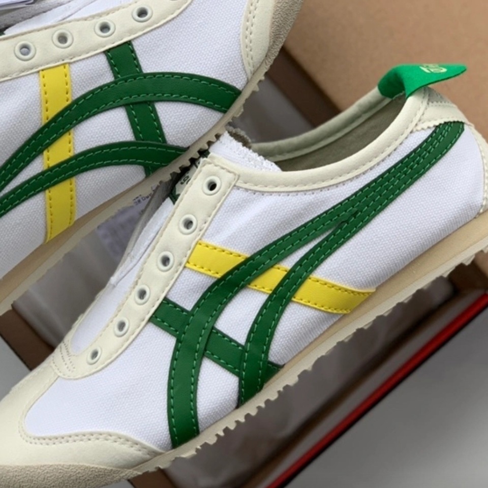 Onitsuka Tiger MEXICO 66 1183A360-113 สีเขียว แดง รองเท้าลำลอง รองเท้าผ้าใบ