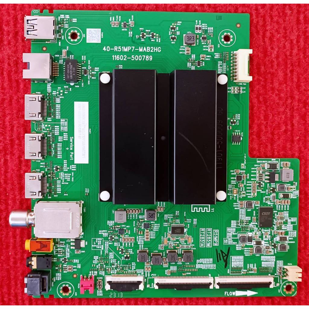 เมนบอร์ดทีวี TCL รุ่น 55C645 , 55T6G พาสบอร์ด 40-R51MP7-MAB2HG