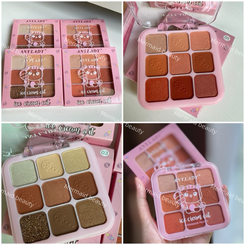 💓ส่งเร็ว พาเลทตา 9 ช่อง สีชัด เนื้อดี ติดทน anylady eye shadow palette