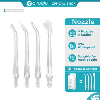 Airuidu CF500Nozzle 4 หัวฉีด Water Flosser IPX7 กันน้ำ น้ำ ทำความสะอาดฟัน กันน้ำ Cavity Care