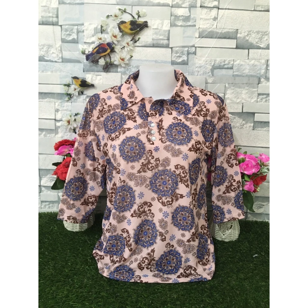 เสื้อยืดผู้หญิง ลายดอก แขนสั้น คอกลม อก32-46นิ้ว รุ่น310-311