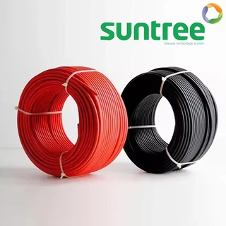 H1Z2Z2-K สายไฟโซล่าเซลล์ ดำ แดง DC Solar PV Cable 1500VDC 1x4 , 1x6 สายโซล่า โซล่า SUNTREE **ราคายกม้วน 100m. **