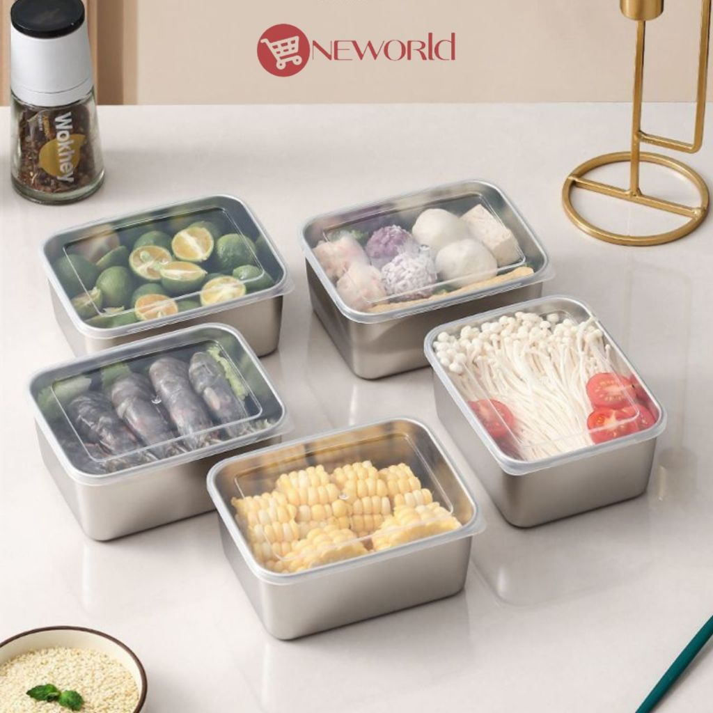 Oneworldshop ถาดสเตนเลส ทรงสี่เหลี่ยมผืนผ้า