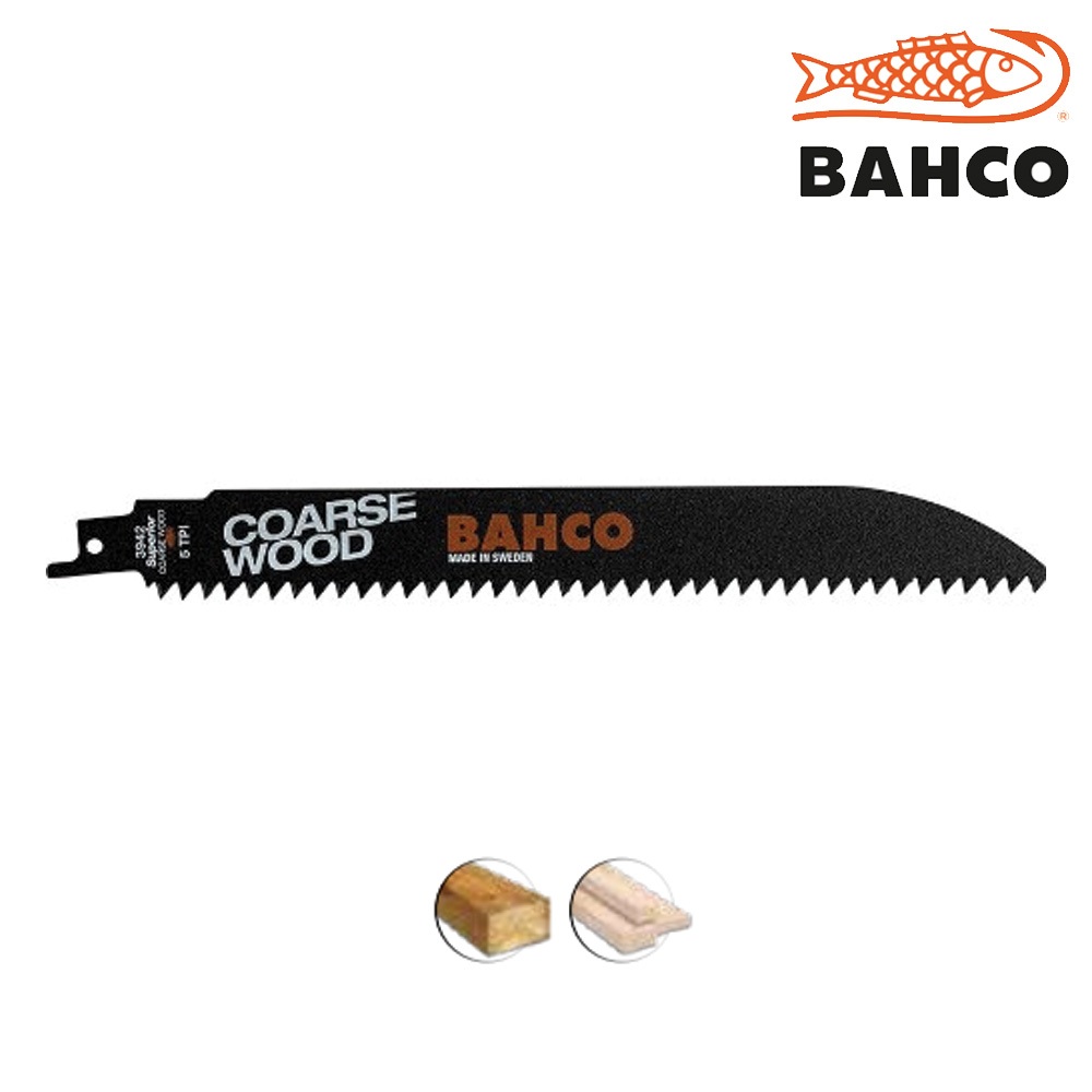 Bahco ใบเลื่อยชักตัดไม้ WOOD แบบตัดหยาบ รุ่น 3942-CW
