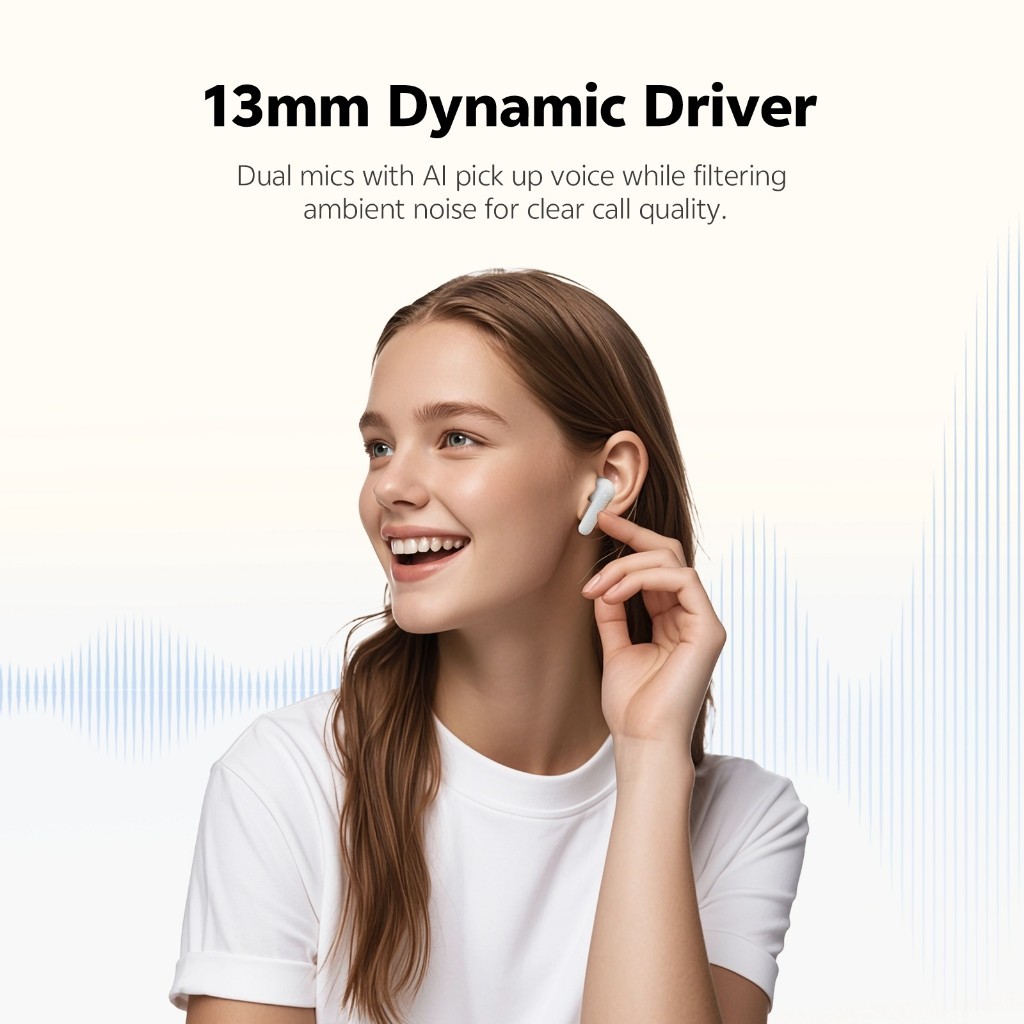 QCY Air Semi In-Ear Truly Wireless Earbuds หูฟังไร้สายบลูทูธ กันน้ำระดับ IPX4 Bluetooth 5.4 iOS/Android ใช้ได้iPhone