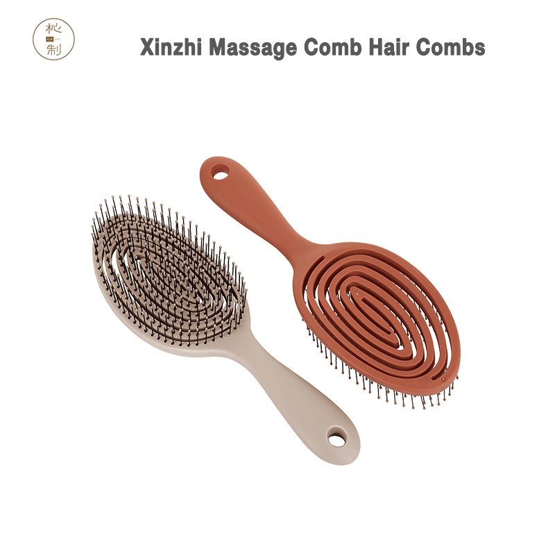 Xinzhi หวีแปรงนวดผม แบบยืดหยุ่น สําหรับจัดแต่งทรงผม Massage Comb Hair Brushes & Combs