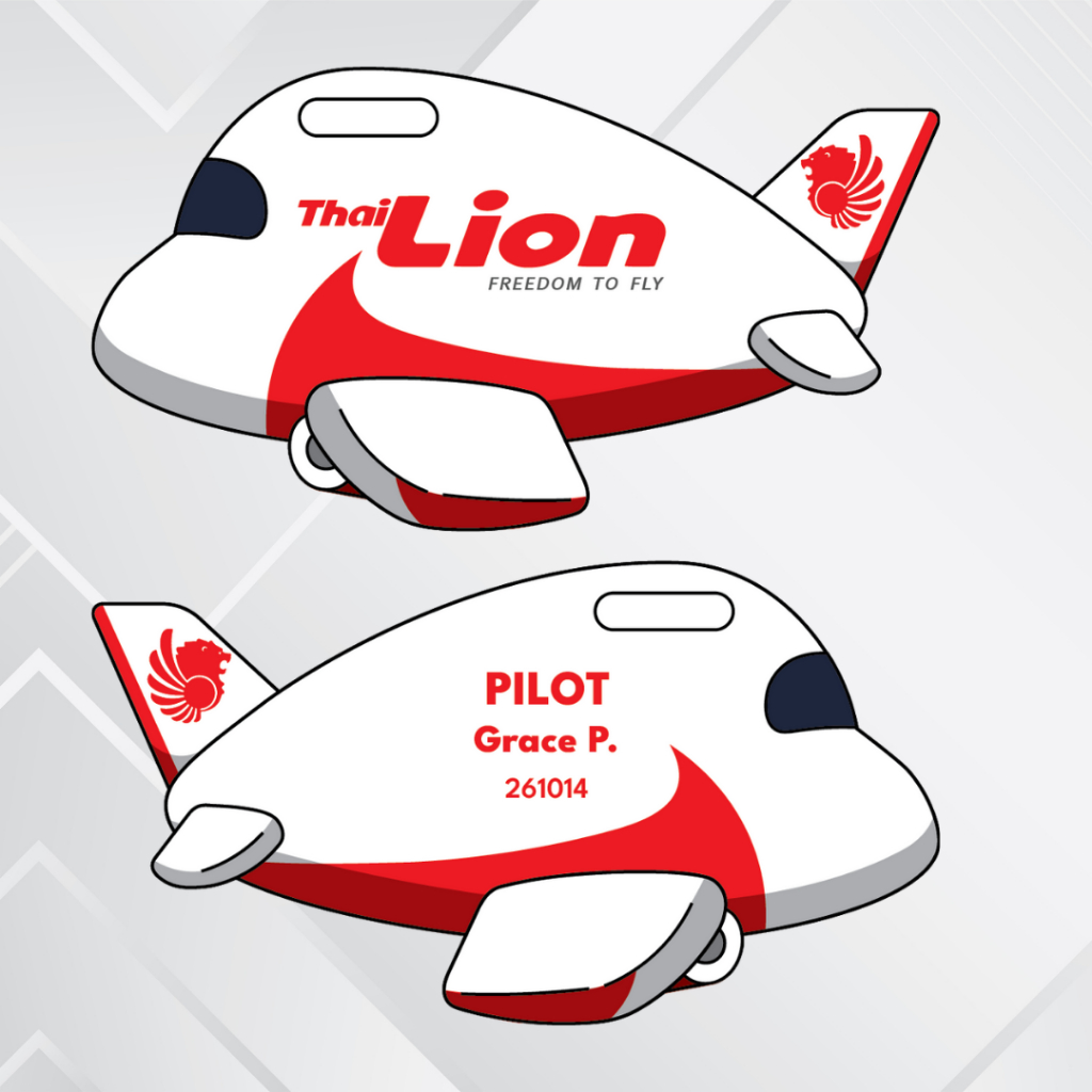 Happylife  Airplane tag - Thailand Airliners  นักบินและลูกเรือ ป้ายแท็กกระเป๋าแบบพกพา ป้ายชื่อนักบิน ห้อยกระเป๋า