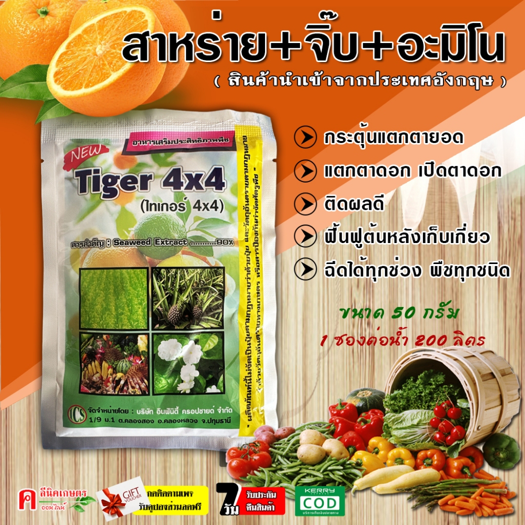 // แพ็ค 10 ซอง // สาหร่าย + อะมิโน + จิ๊บ ฮอร์โมนพืช ธาตุอาหารเสริม ธาตุอาหารรอง กระตุ้นแตกราก ฟื้นฟูลำต้น
