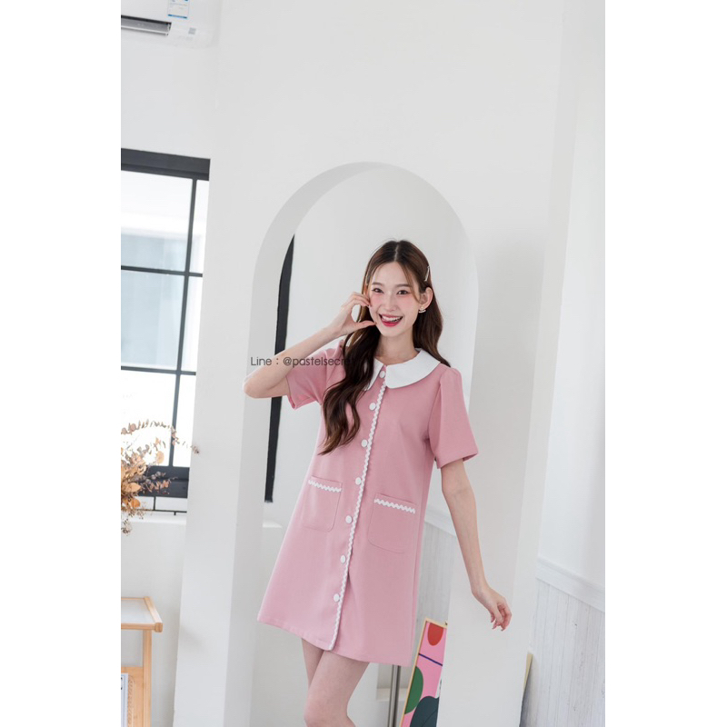 pastel secret เดรสสีชมพูน่ารัก