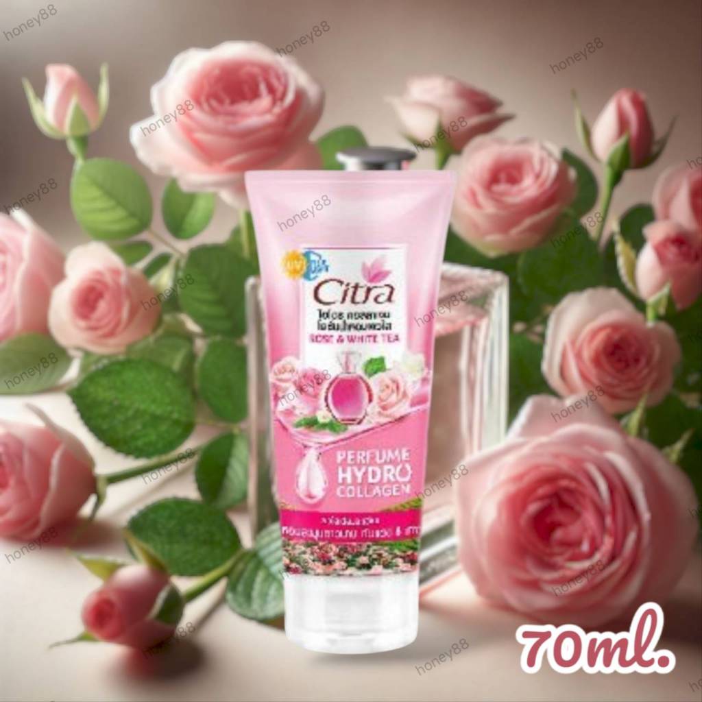 ซิตร้า โลชั่นน้ำหอม โรสแอนด์ไวท์ที 70 มล. Citra Rose&White Tea Perfume Hydro Collagen