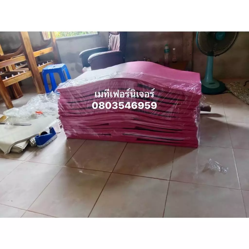 เบาะเตียงชายหาด เบาะเตียงสระน้ำ ฟองน้ำอัดหนา 1 นิ้ว หนังPVC thumbnail 5