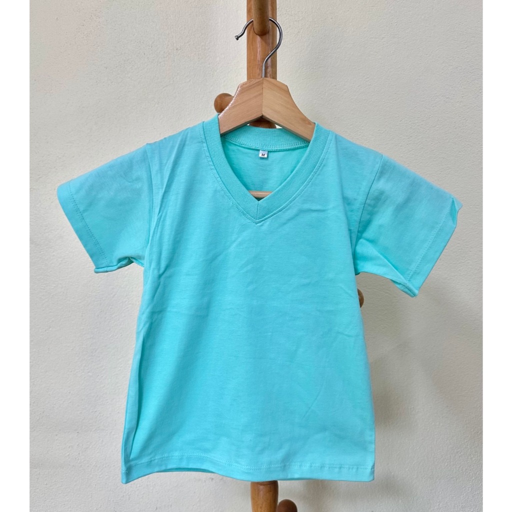 28 สี เสื้อยืดเด็ก คอวีแขนสั้น เขียวมะนาว เขียวมิ้นต์ เขียว เขียวขี้ม้า เขียวหยก ม่วงพาสเทล ม่วงเข้ม