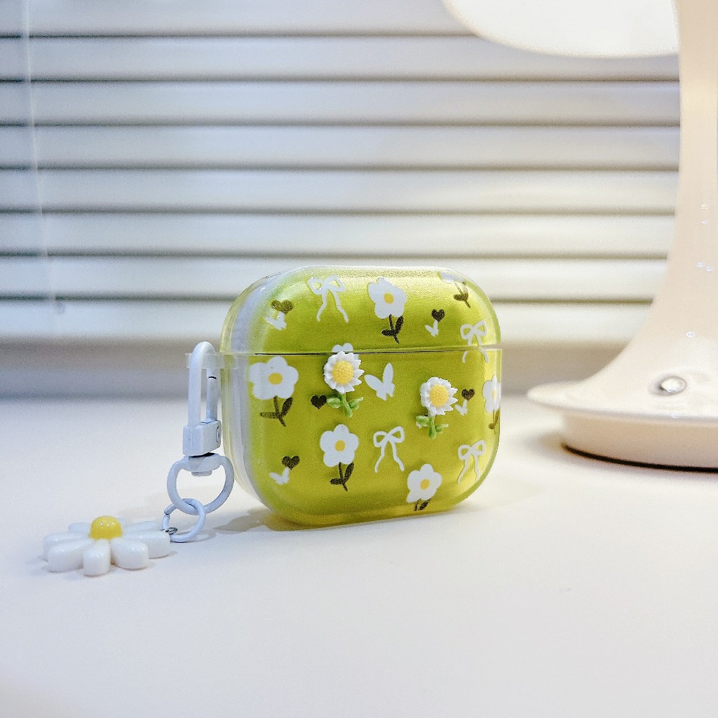 【 ดอกไม้เขียวเล็ก】เคสหูฟัง i12 i11 i13 เคสใสการ์ตูนนูน  3 เคสหูฟังบลูทูธ gen gen1 gen2 เคสหูฟังไร้สาย Pro Pro2 Airpod 4 - รูปที่ 2