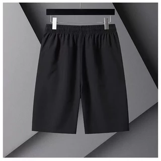 กางเกงขาสั้นกีฬาแห้งเร็วสำหรับผู้ชายไซส์ใหญ่ L-5XL ผ้าไหมน้ำแข็งระบายอากาศได้ดี เอวยางยืดหลวม