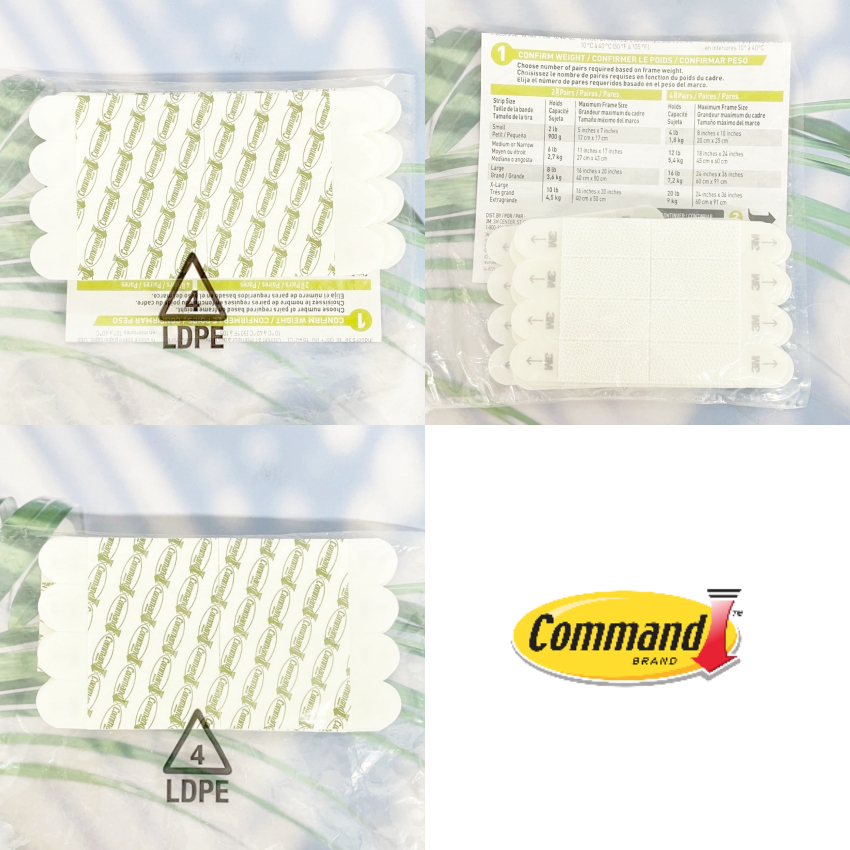 (Command®) Narrow Picture Hanging Strips แถบกาวติดผนังแขวนรูปภาพ