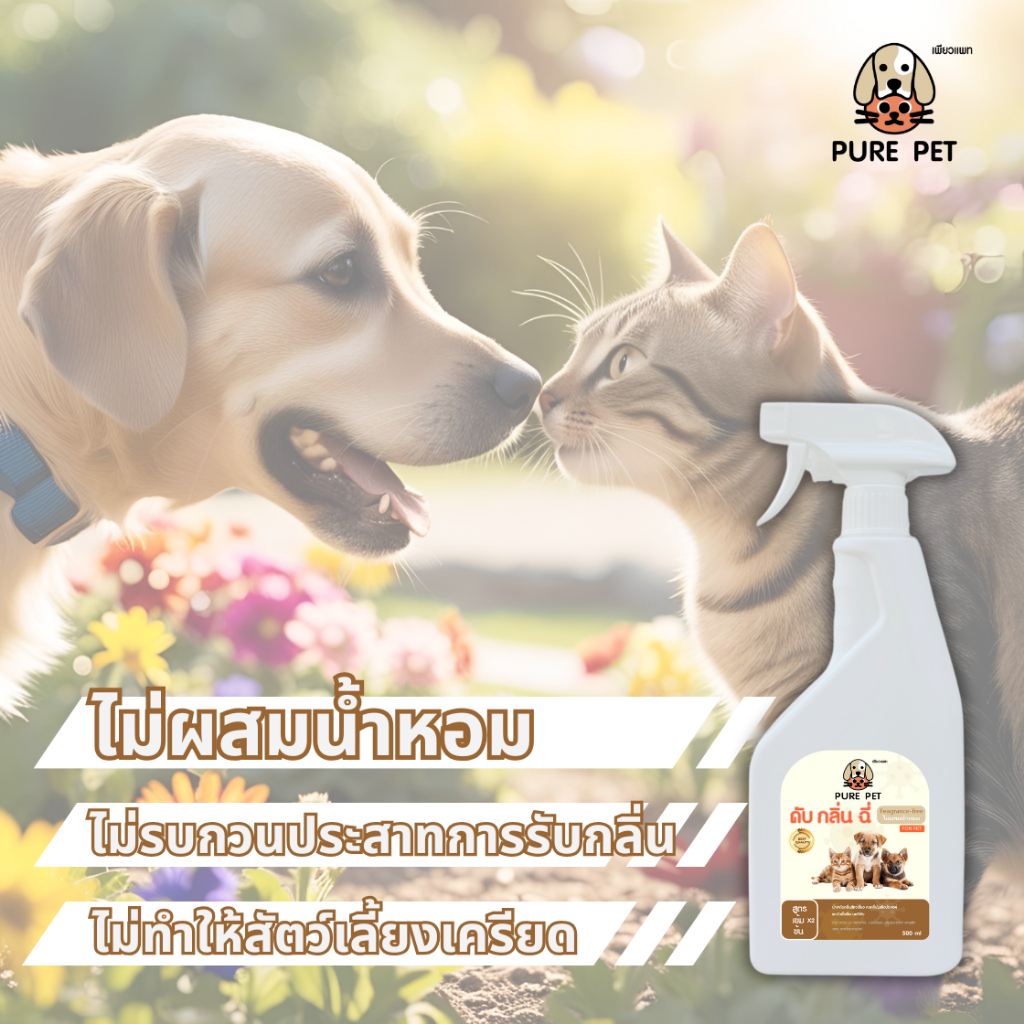 ดับกลิ่นสัตว์เลี้ยงอย่างอ่อนโยนด้วย PURE PET