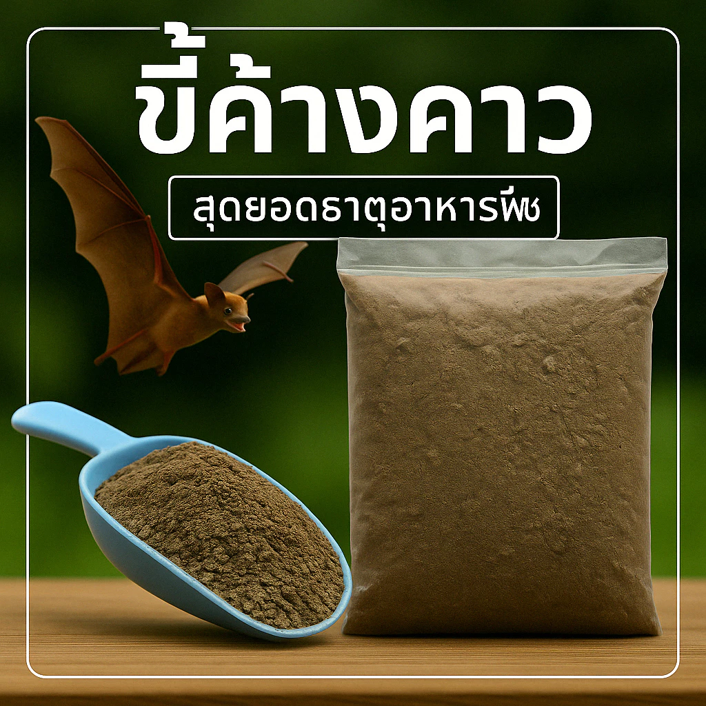 (2ถุง55งส่งฟรี)ขี้ค้างคาว มูลค้างคาว สุดยอดธาตุอาหารพืช ขนาดประมาณ 500 กรัม