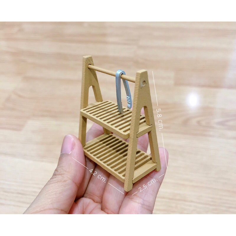 ชั้นไม้จิ๋ว ชั้นวางจิ๋ว ขนาด 4.2x2.5x5.8 cm. ราคา/ชิ้น - รูปที่ 2