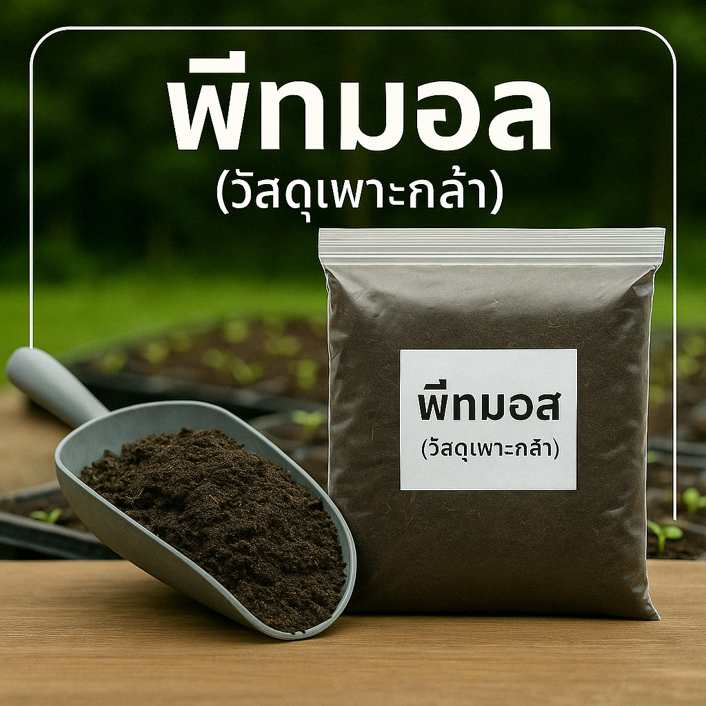 (ใช้โค้ดส่งฟรี)พีทมอส วัสดุเพาะกล้า น้ำหนักประมาณ 1 กิโลกรัม รักษาความชิ้น ช่วยให้รากเดินสะดวก เหมาะแก่การเพาะเมล็ด
