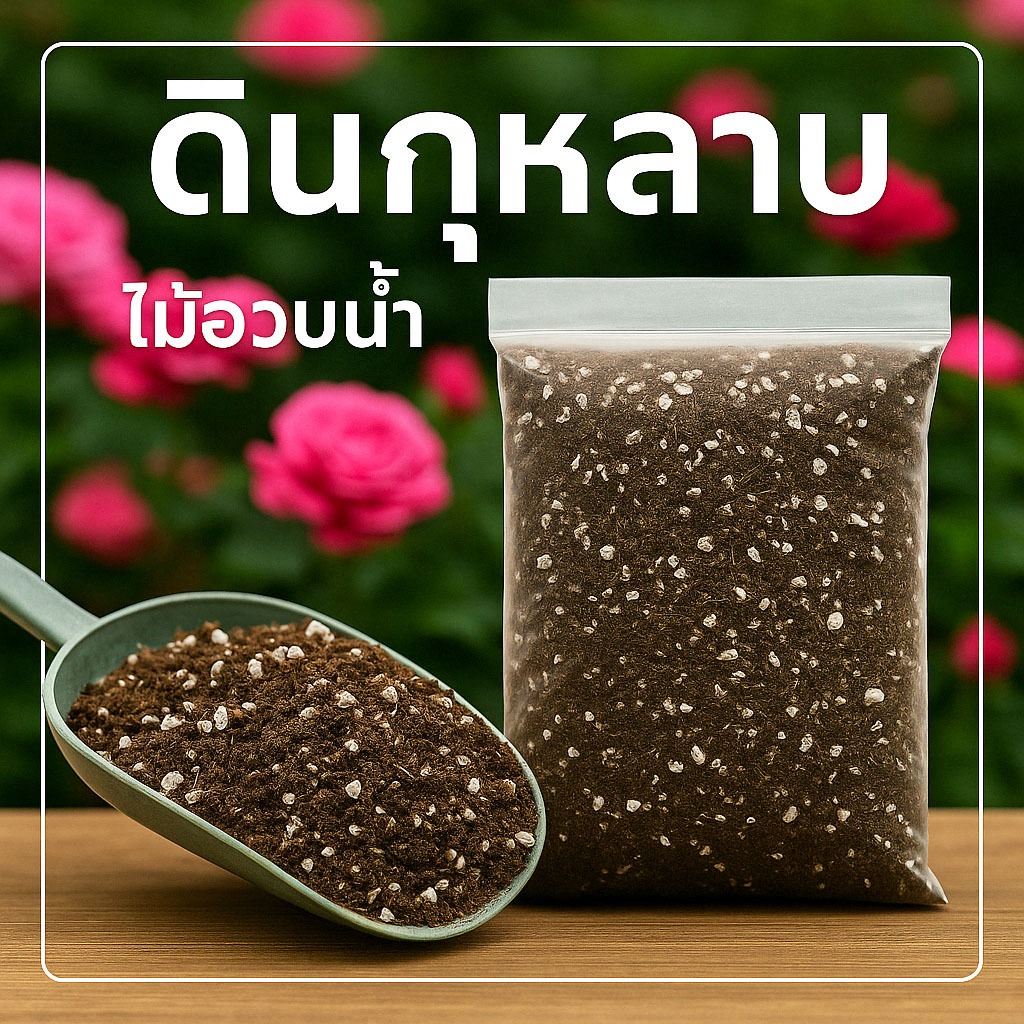 (ส่งฟรีทักแชท)ดินกุหลาบ ไม้อวบน้ำ รากเดินสะดวก แตกยอดไว ระบายน้ำดีไม่จับตัวเป็นก้อน ใส่กระถาง8นิ้วพอดี น้ำหนักประมาณ1KG