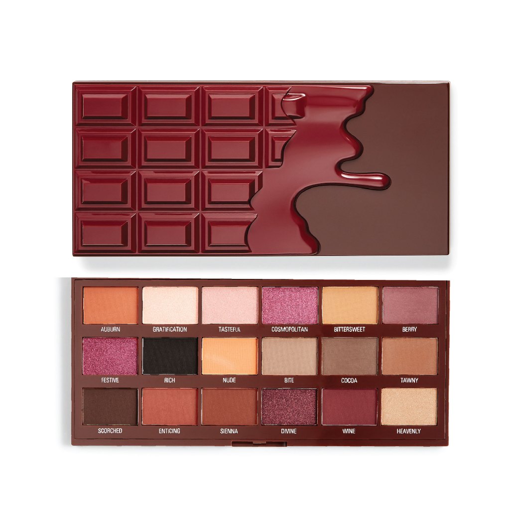 ของแท้💯 (กล่องบุบมีรอย)  I Heart Revolution Chocolate Palette - Cranberries &Chocolate Palette