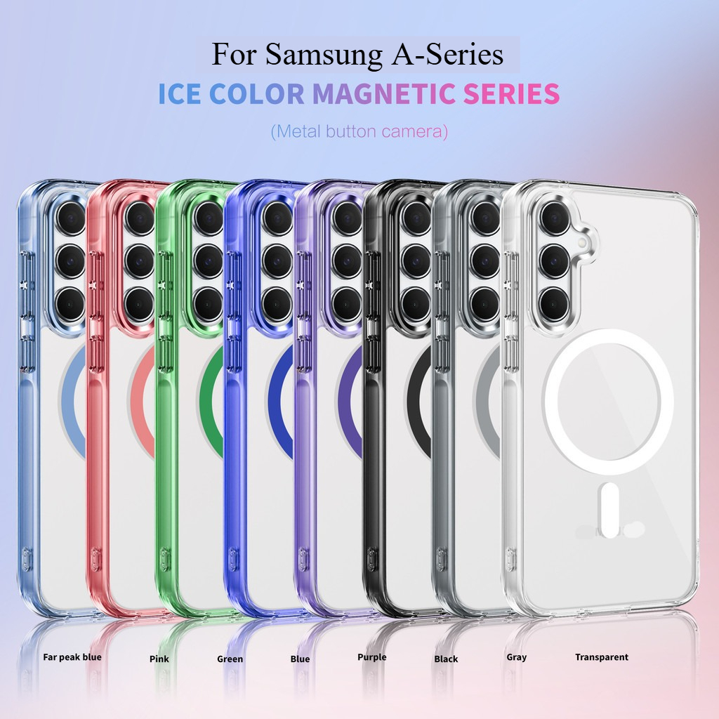 MOOPHE เคสแม่เหล็ก สำหรับ Samsung A56 / A55 / A36 / A26 / A25 / A17 / A16 / A15 A07 A06 ขอบกล้องเหล็