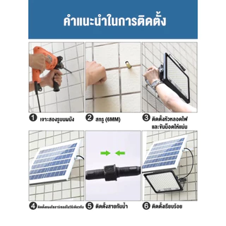 ไฟโซล่าเซลล์ 50000W โซล่าเซลล์ ไฟสว่างมาก ไฟโซล่าเซล กันน้ำ สว่างอัตโนมัติเมื่อฟ้ามืด🔥ซื้อ 1 ได้ 2🔥