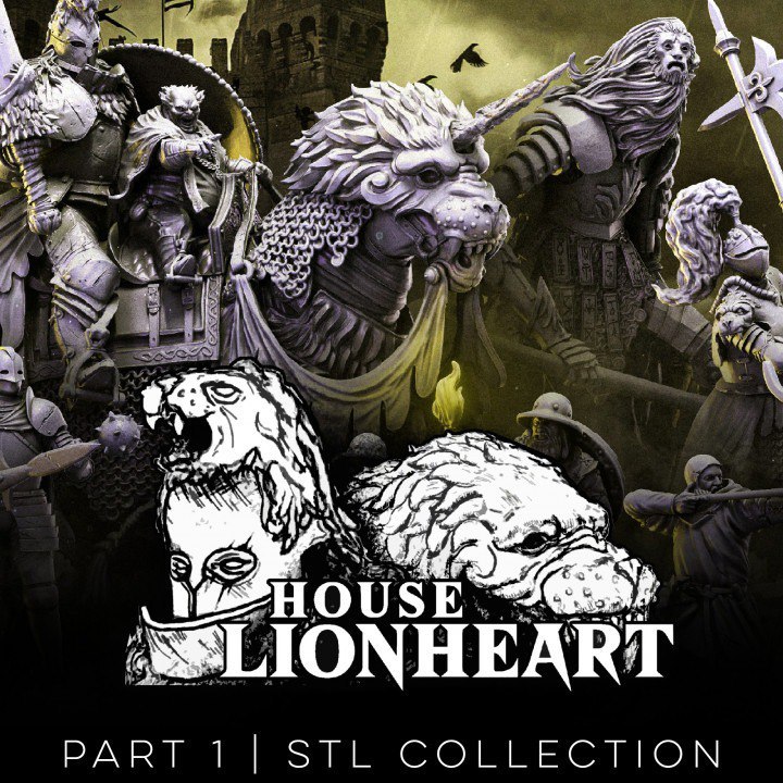 House Lionheart : Collection : Miniature Resin โมเดลบอร์ดเกม ผลิตตามสั่ง