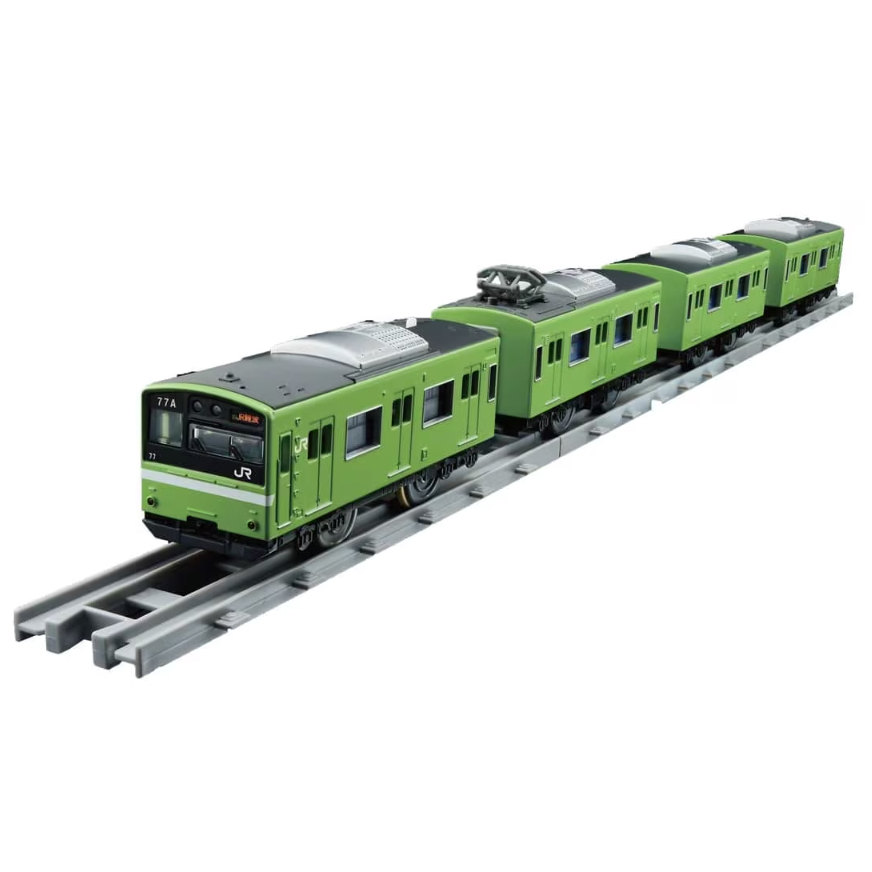 [พร้อมส่ง] รถไฟพาเรล Plarail Real Class 201 Series Commuter Train (JR West, Uguisu)