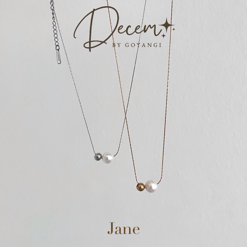 Decem- สร้อยคอรุ่น Jane  สแตนเลสสามารถใส่โดนน้ำได้ ไม่ลอกไม่ดำ มีถุงเก็บแถมให้
