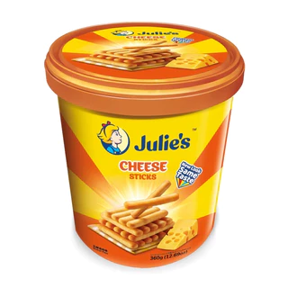 จูลี่ส์ ชีสสติ๊ก (ขนมปังกรอบชนิดแท่งรสชีส) 360 กรัม/Julie'S Cheese Sticks 360 G.