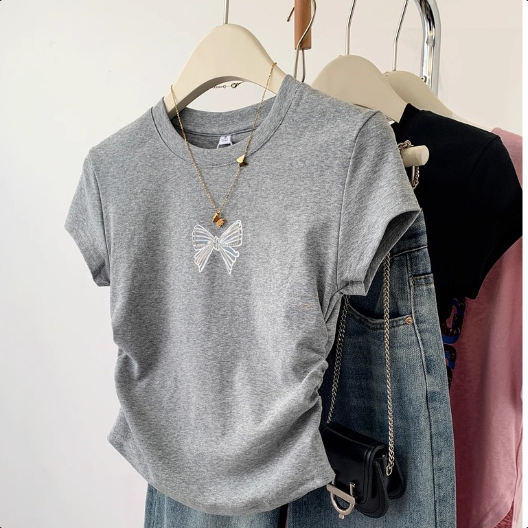 M-3XL มีหลายไซซ์ให้เลือกเสื้อยืดครอป เสื้อผ้าแฟชั่นสวยๆ เสื้อยืดสวยๆผู้หญิง เสื้อครอปเข้ารูป