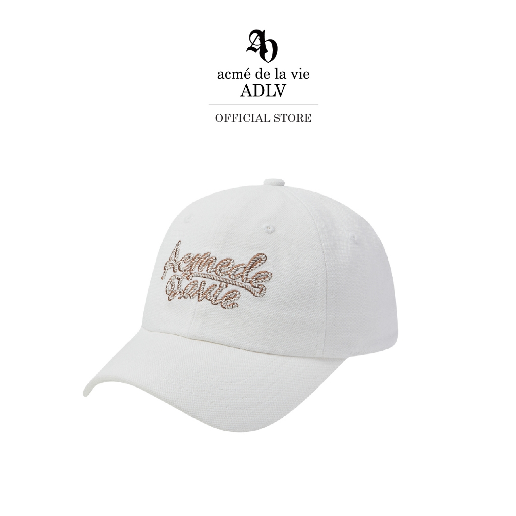 ADLV [acme de la vie] หมวก รุ่น Rope Embroidery Logo Ball Cap Cream (50022SRECAU_U5CMXX)
