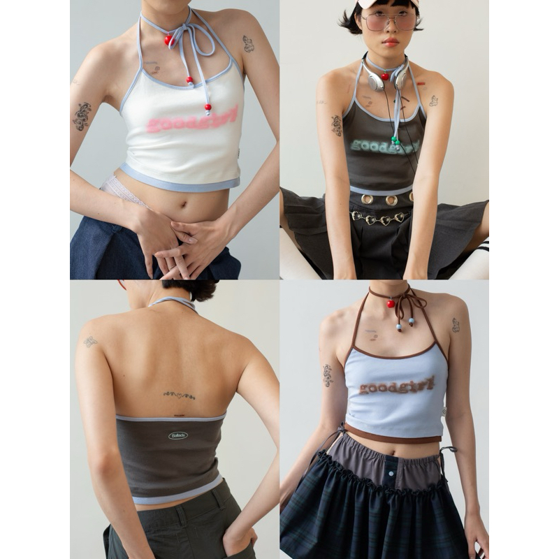 BALLADS GOODGIRL VIBE CAMI เสื้อยืดสายเดี่ยว สกรีนลาย goodgirl