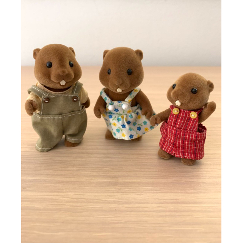สินค้ามือสอง💥  Slyvanian Families 3 ชิ้น ครอบครัวบีเวอร์