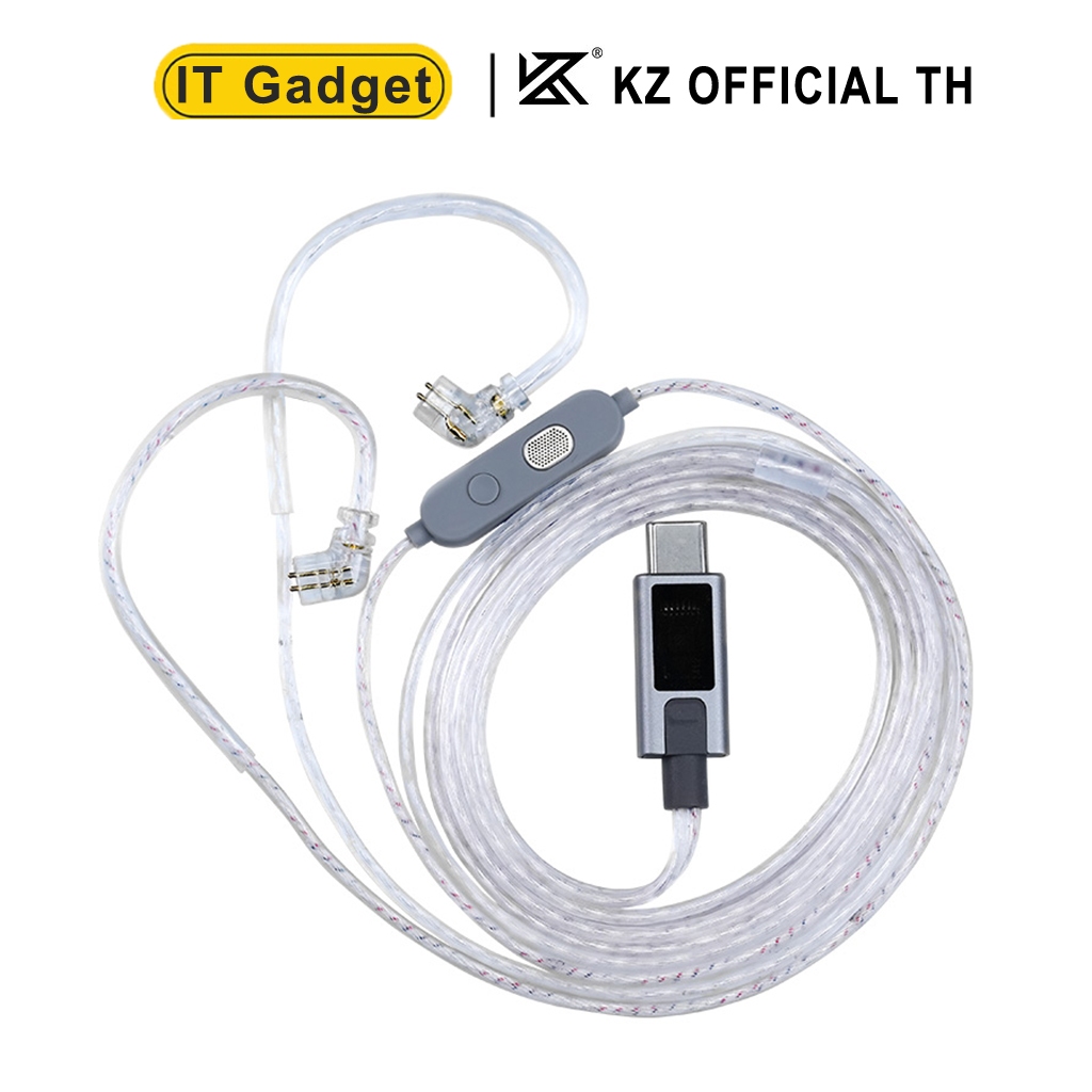 รุ่นใหม่ KZ M2 แจ๊ค3.5 มม TYPE C สายอัพเกรดหูฟังแบบสายทองแดงชุบเงินแท้ ใช้ได้ZSN PRO X,ZSN PRO 2,EDX