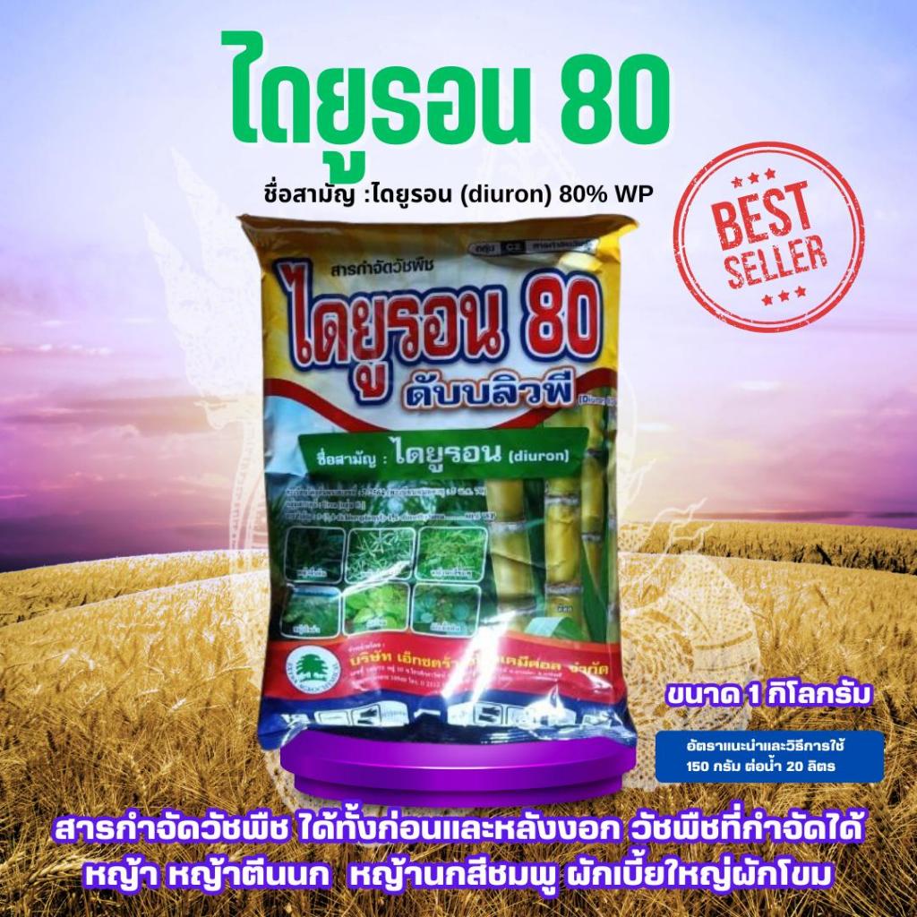 วัชพืช ไดยูรอน 80 ดับบลิวพี ขนาด 1 กิโลกรัม สารกำจัดวัชพืช ได้ทั้งก่อนและหลังงอก วัชพืชที่กำจัดได้ หญ้า