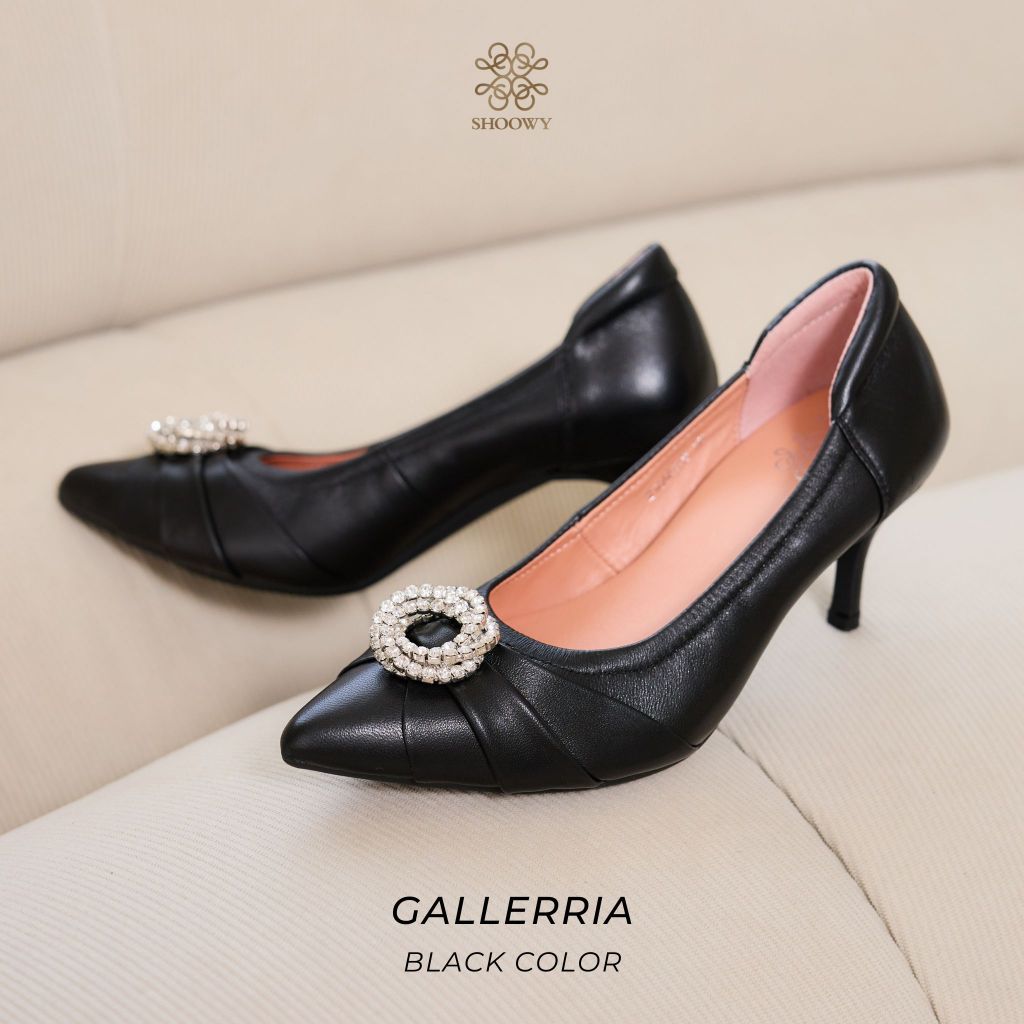 รองเท้าหนังแกะ รุ่น  Gallerria Black color (สีดำ)
